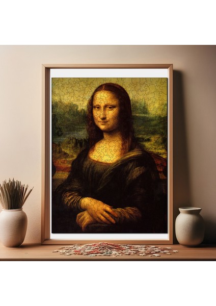 Mona Lisa Ahşap Puzzle Yetişkin Benzersiz Parçalı Yapboz Puzzle Yapıştırıcılı R1-16