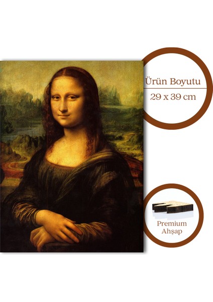 Mona Lisa Ahşap Puzzle Yetişkin Benzersiz Parçalı Yapboz Puzzle Yapıştırıcılı R1-16