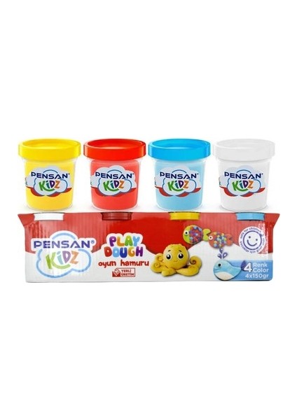 Kidz Oyun Hamuru 4 Renk 4 x 150 Gr.