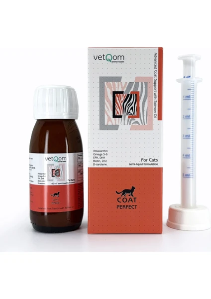 Vetqom Kedi Coat Perfect Deri ve Tüy Sağlığı 60 ml