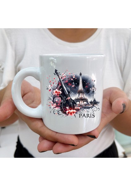 Her Yaşa ve Zevke Uygun Paris Eyfel Kulesi Keman Kupa Bardaklar