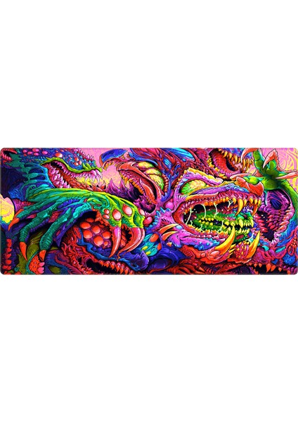 Hyperbeast Mouse Pad 70X30 Mouse Pad Oyuncu Mause Pad Xl Büyük Mousepad Kenar Dikişli Yıkanabilir Speed Mause Pad