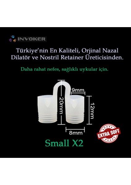 Burun Içi Silikon Aparatı Antihorlama Nefes Açan Nostril Nazal Dilatör Steril Taşıma Kutulu - Small x 2