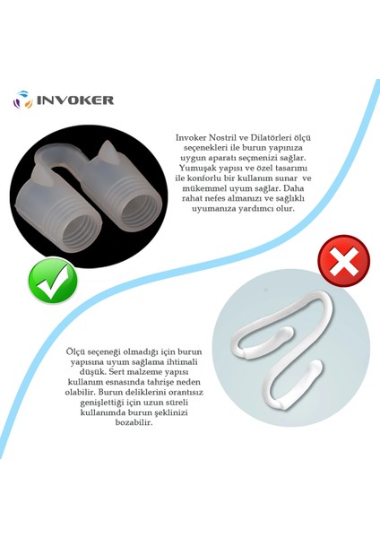 Burun Içi Silikon Aparatı Antihorlama Nefes Açan Nostril Nazal Dilatör Steril Taşıma Kutulu - Small x 2