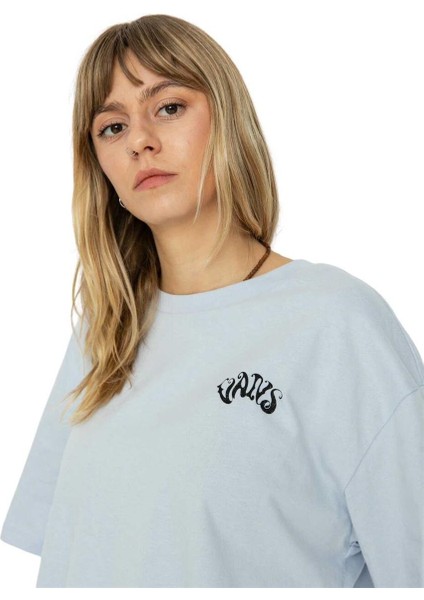 Vexed Relax Crop Kadın Mavi T-Shirt