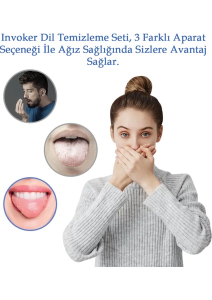 Dil Temizleme Aparatı Dil Sıyırıcı Paslanmaz Çelik Ağız Bakım Plak Fırçası 3 Lü Steril Taşıma Kutulu Tıbbi Çelik Özel Set fırsatları