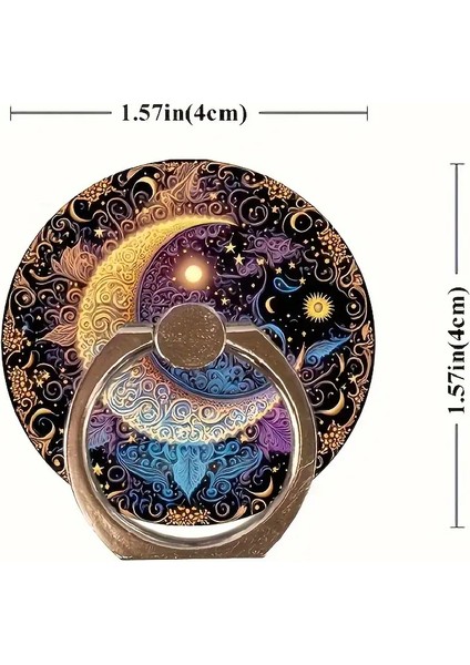 Ay ve Evren Temalı Telefon Yüzüğü