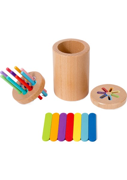 Montessori Erken Çocukluk Eğitimi Renk Ayırma Fincan Geometrik Şekil Eşleşen Eğitici Oyuncaklar (Yurt Dışından)