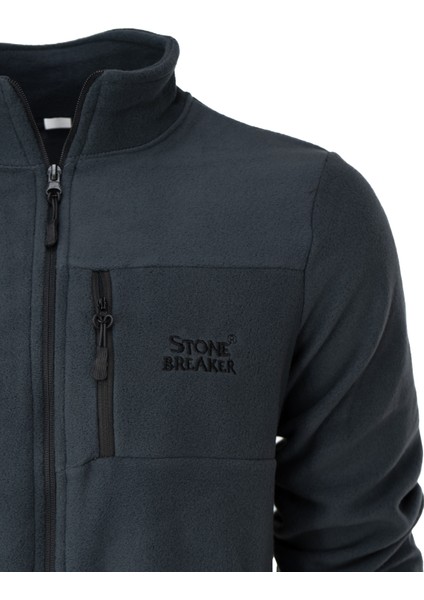 Erkek Kışlık Polar Sweatshirt Hırka Önü ve Cepleri Fermuarlı Hakim Yaka Rahat Kesim Tam Kalıp Anti Pilling fırsatları