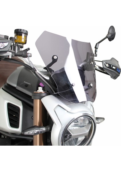 CF Moto 700 CL-X 2022-2024 Uyumlu Ön Cam Siyah 27 cm