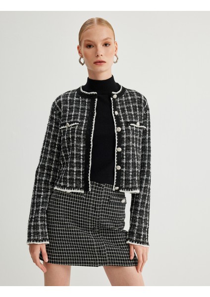 Tüvit Hırka Yuvarlak Yaka Düğmeli Cepli Uzun Kollu fiyatları