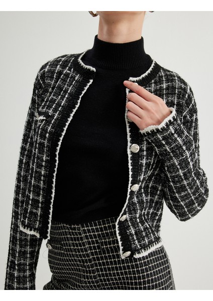 Tüvit Hırka Yuvarlak Yaka Düğmeli Cepli Uzun Kollu indirimleri