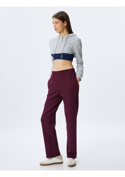 Beli Lastikli Yüksek Bel Cepli Boru Paça Kalın Modal Kumaş Eşofman Altı fiyatları