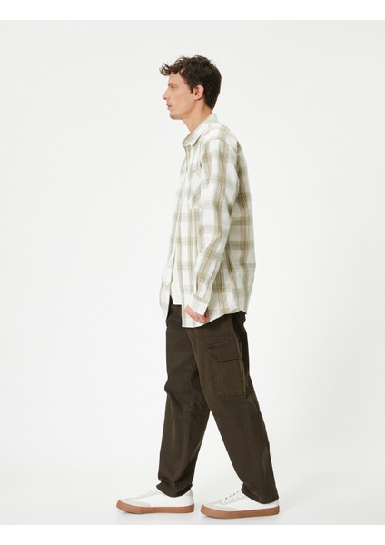 Ekoseli Gömlek Cep Detaylı Klasik Yaka Düğmeli fiyatları