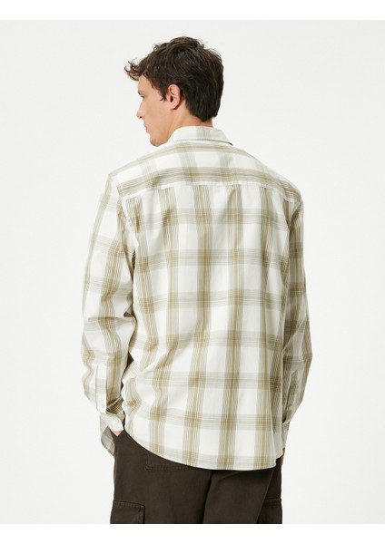 Ekoseli Gömlek Cep Detaylı Klasik Yaka Düğmeli fırsatları