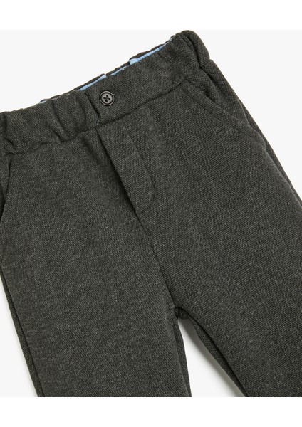 Eşofman Altı Beli Lastikli Düğme Detaylı Cepli modelleri