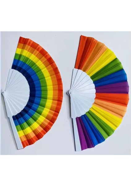 - Yelpaze 2 Adet Gökkuşağı Desenli fırsatları