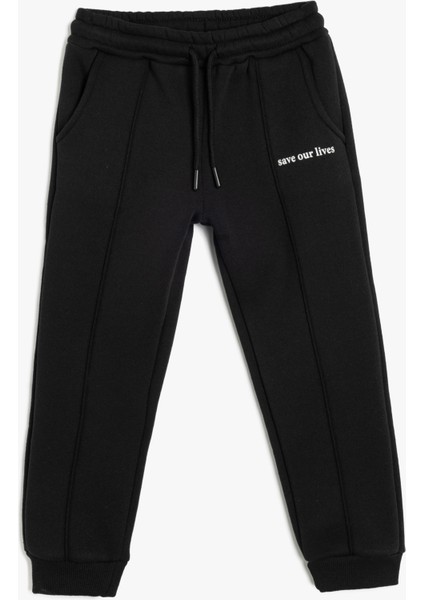 Jogger Eşofman Altı Beli Bağlamalı Cepli