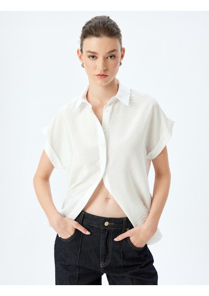 Viskon Kumaş Klasik Yaka Kısa Kollu Gömlek fiyatları