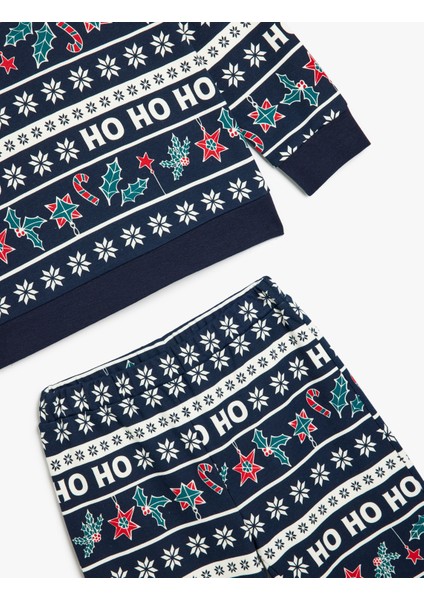 Pamuku Pijama Takımı Yılbaşı Temalı Baskılı Uzun Kollu 2 Parça modelleri