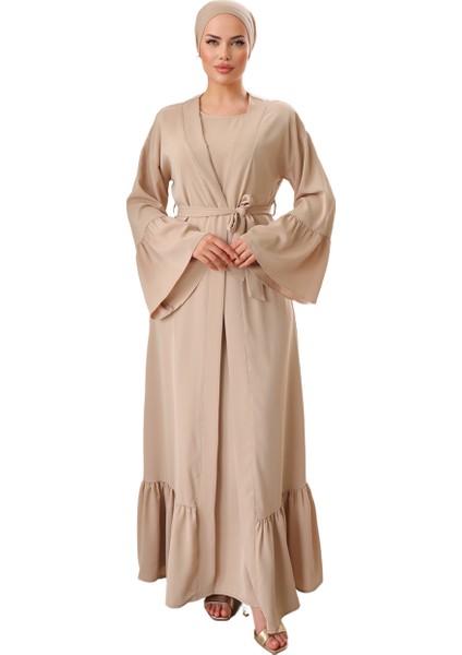 Fırfırlı Ikili Takım Abaya NSR503801