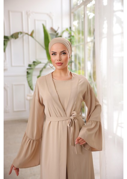 Fırfırlı Ikili Takım Abaya NSR503801