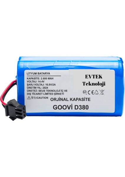 Goovi D380 2600MAH Robot Süpürge Bataryası