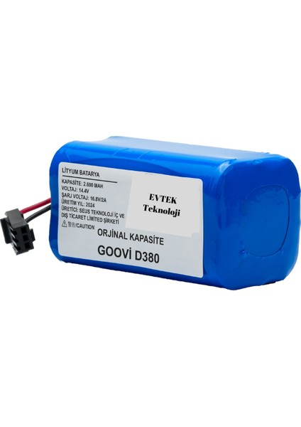 Goovi D380 2600MAH Robot Süpürge Bataryası