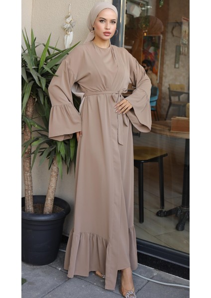 Fırfırlı Ikili Takım Abaya NSR503801