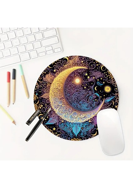 Astrolozi Shop Güneş & Ay Temalı Yuvarlak Mousepad