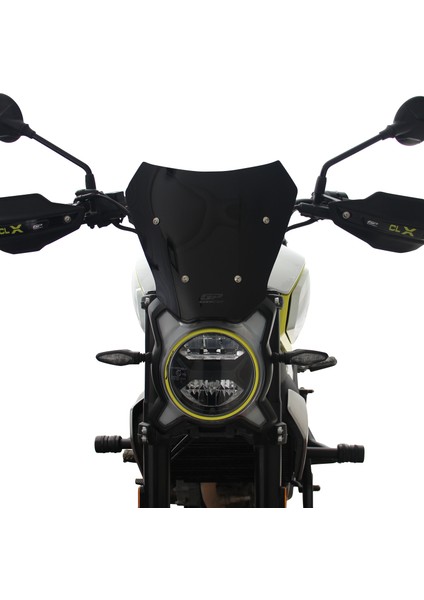 CF Moto 250 CL-X 2022-2024 Uyumlu Kısa Ön Cam Siyah - 27 cm