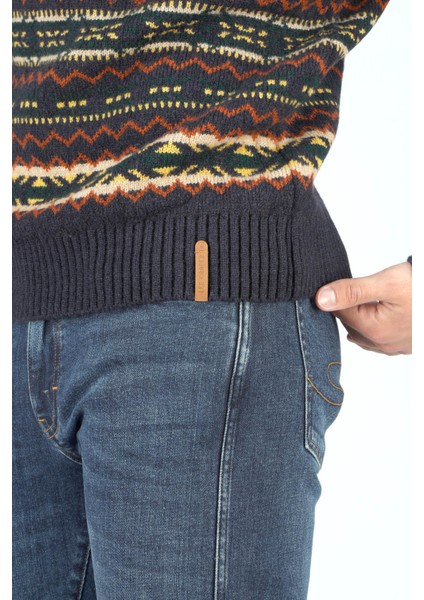 Mudeso Regular Fit Bisiklet Yaka Desenli Kazak Erkek Kazak 251 Lcm 241053 2501 fırsatları