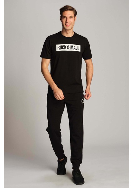Ruck & Maul %100 Pamuklu Regular Fit Ribanalı Paça Eşofman Altı Erkek Eşofman Altı RMM151300007 23308