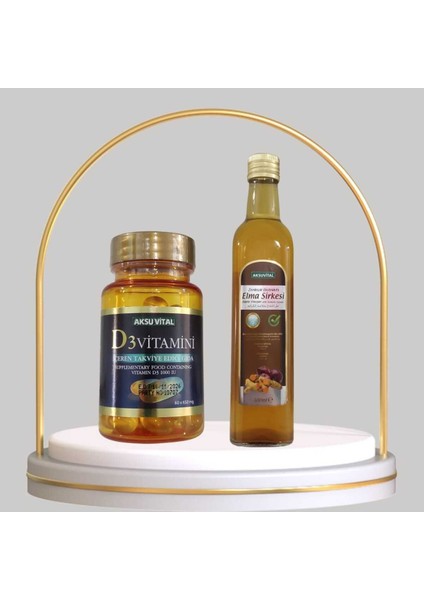 Vitamin D3 60 Softjel + Zerdeçal Ekstraktlı Elma Sirkesi 500 ml