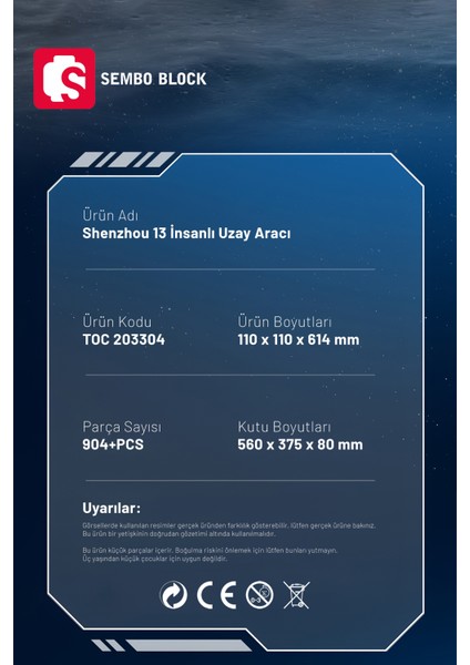 Long March 2f Uzay Aracı 904 Parça (203304)