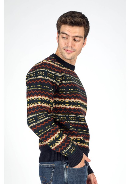 Mudeso Regular Fit Bisiklet Yaka Desenli Kazak Erkek Kazak 251 Lcm 241053 2501 modelleri