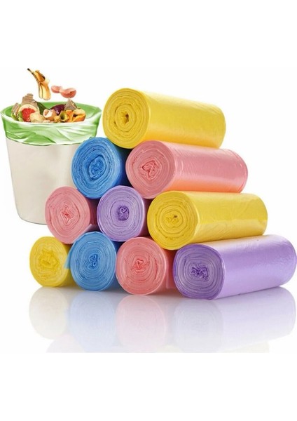 Büyük Boy 65X70 Çilek-Limon-Lavanta Kokulu Büzgülü Çöp Poşeti 30 Adet (3 Paket) Çöp Torbası 60 Litre