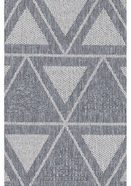 Natura Premium Kalite Kaymaz Tabanlı Doğal Yıkanabilir Kilim Oturma Odası Balkon Bahçe Mutfak Kilim BK-103 Gri 200X300 cm