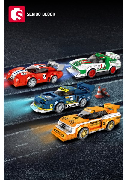 Lancia Stratos Yarış Arabası 209 Parça Yapı Blokları LEGO ile Uyumlu (607064)