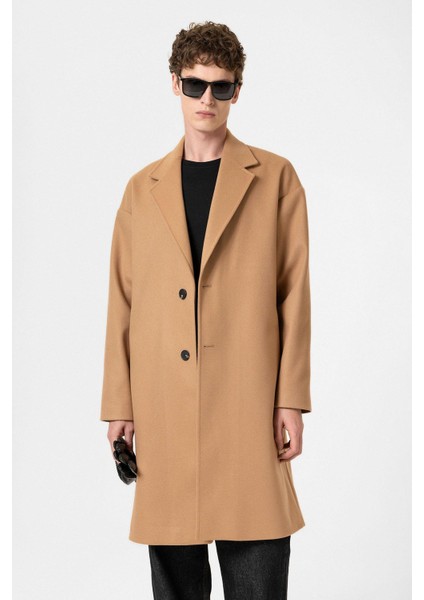 Camel Oversize Erkek Kaban