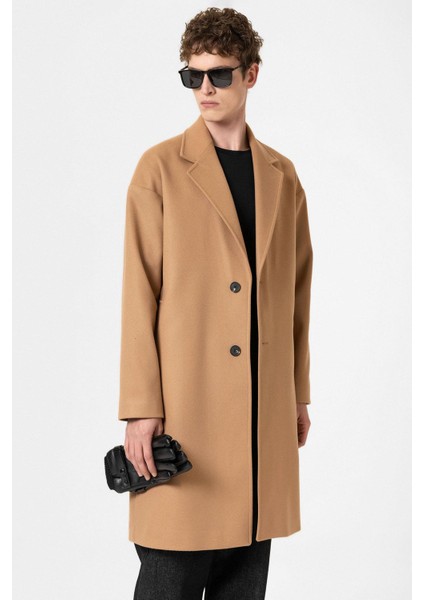 Camel Oversize Erkek Kaban