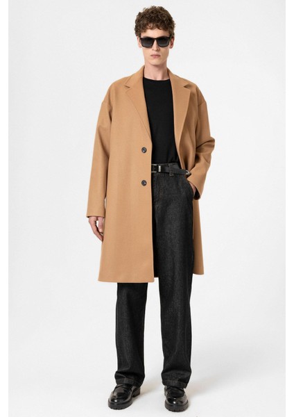 Camel Oversize Erkek Kaban