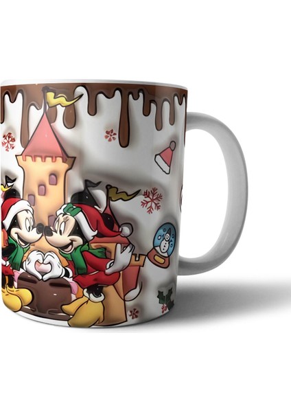 Mickey Minnie Mouse Optik Illüzyonlu Kupa Bardak
