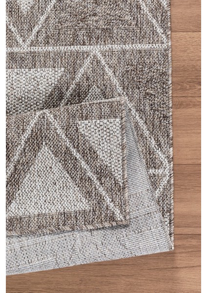 Natura Premium Kalite Kaymaz Tabanlı Doğal Yıkanabilir Kilim Oturma Odası Balkon Bahçe Mutfak Kilim BK-103 Bej 80X150 cm