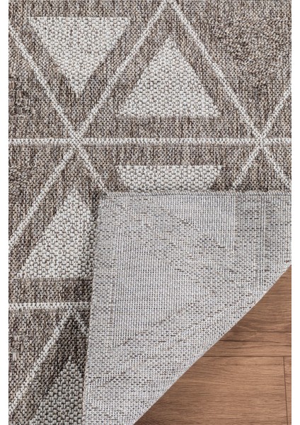 Natura Premium Kalite Kaymaz Tabanlı Doğal Yıkanabilir Kilim Oturma Odası Balkon Bahçe Mutfak Kilim BK-103 Bej 80X150 cm