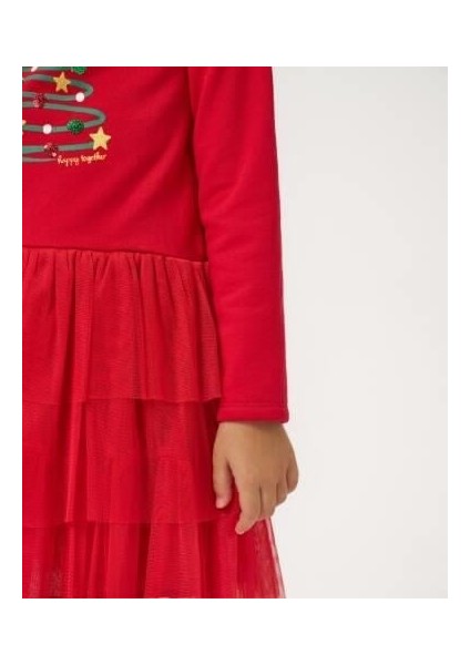 Kız Çocuk Tütülü Kat Kat Yılbaşı Elbisesi Taç Hediyeli indirimleri