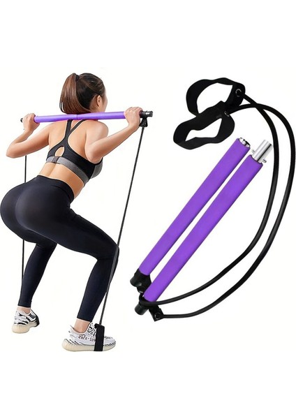 Squat Pilates Studio Evde Spor Egzersiz Çubuğu Kalça Basen Sıkılaştırıcı Pilates Barı Plates
