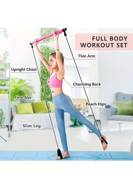 Squat Pilates Studio Evde Spor Egzersiz Çubuğu Kalça Basen Sıkılaştırıcı Pilates Barı Plates fiyatları
