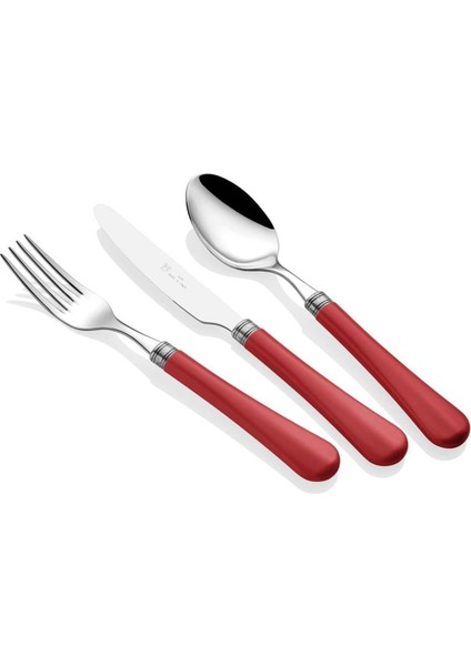 Giulietta Kırmızı 75 Parça Çatal Bıçak Seti
