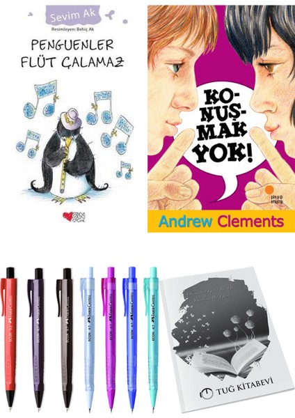 Konuşmak Yok! ve Penguenler Flüt Çalamaz 2'li Set + Hediyeli